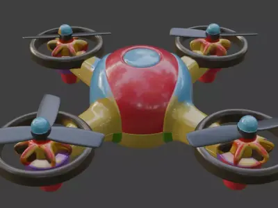 Hexacopter Drone 3D model