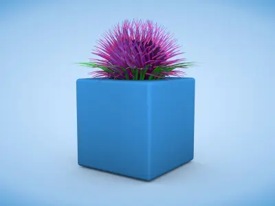 Exotic Pot Plant Low-poly 3D model