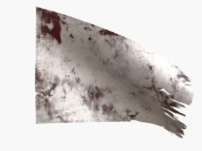 White Flag Low-poly 3D model