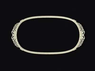 carved mirror 3D model