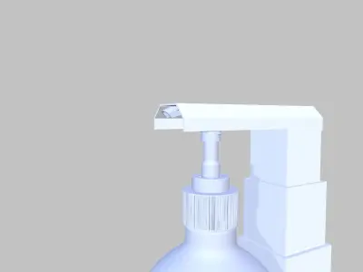 Floor Standing Hand Sanitizer Dispenser Low-poly 3D model