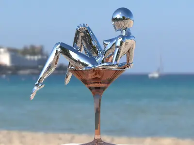 sexy robot Sci-fi Robotic 3D print model