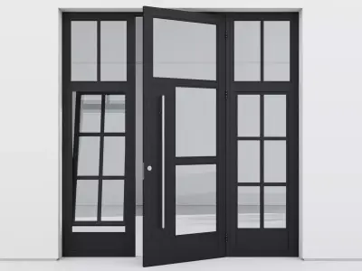 Aluminium door 236 3D model
