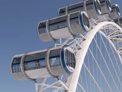Singapore Flyer observation wheel 3D model