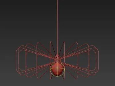 CRAWFORD gold pendant light 3D model