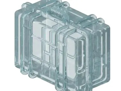 Transparent Luggage Case Toy 3D model