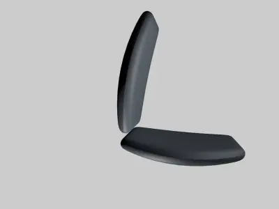 Basic stadium chair Low-poly 3D model