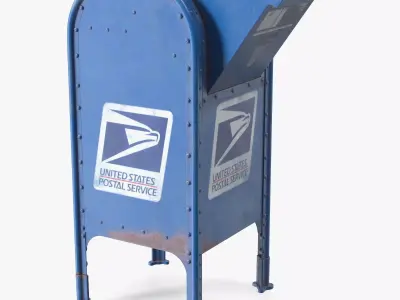 US Old Mail Box 3D model
