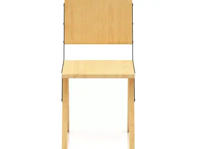 Wooden Chair 3 3D model