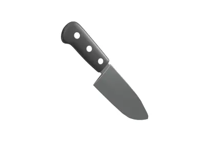 Kitchen Knife Emoji v1 001 Low-poly 3D model