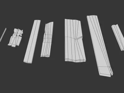 Simple Wood Planks Free low-poly 3D model