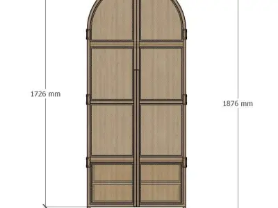 Dresser arched wardrobe with netting 3D model