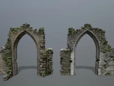 Ruin Gate Low-poly 3D model
