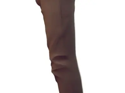 Brown Pants - Denim Trousers - Beige Jeans - Casual Wear Clothes 3D model