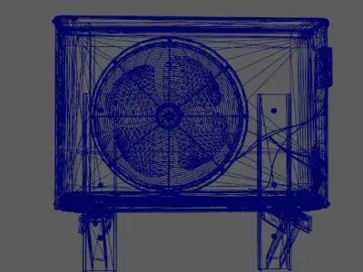 AC Unit Low-poly 3D model