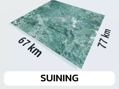 Suining China City Landscape 3D Model 3D model