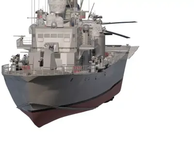 FAST ATTACK GUIDED MISSILE GUN BOAT 3D model