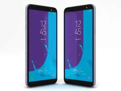  Samsung Galaxy J6 2018 Grey Low-poly 3D model