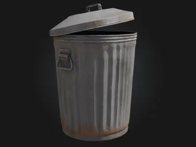 Trash Can Classic  Timeless Urban Utility with a Vintage Touch 3D model