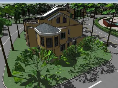 villas home master plan  3D model