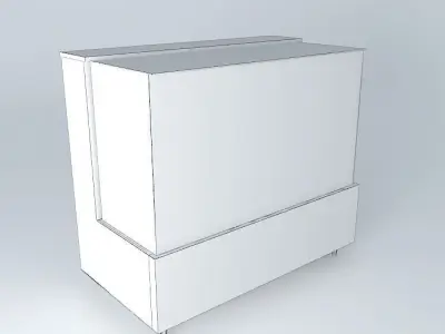 Kit805D Desk cooled by Exhibitor Forced Air Straight 2 doors ... Free 3D model