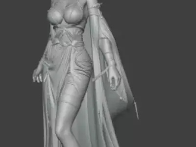 Elegant Fantasy Sorceress Free 3D print model