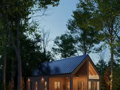 Night forest house 3D model