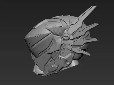 3d Printable Sci-Fi Head 3D model