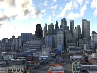 City 83 Low-poly 3D model
