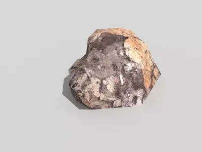 low poly rock Low-poly 3D model