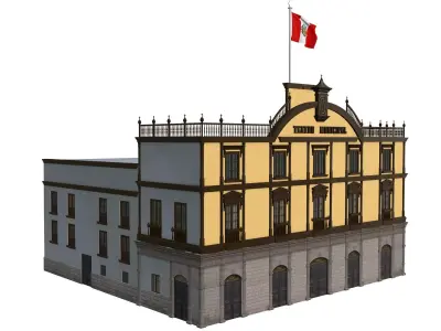 Teatro Municipal de Tacna - Low poly Low-poly 3D model