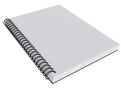 Spiral Bound Notebook A5 - Office Notepad with Lined Paper Low-poly 3D model