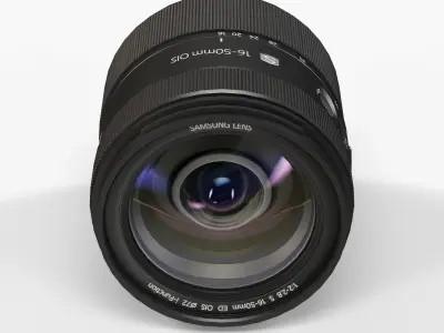 Samsung 16-50mm F 2-2-8 S ED OIS Lens Low-poly 3D model