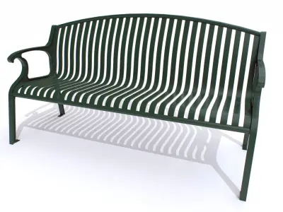Metal Bench 2 Low-poly 3D model