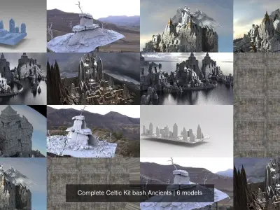 Complete Celtic Kit bash Ancients 3D Model Pack