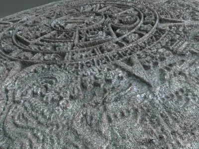 Realistic Aztec Calendar 3D model
