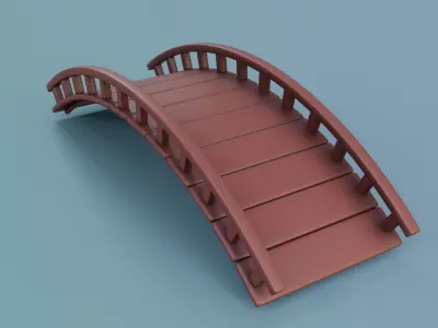 Cartoon Bridge 1 3D model