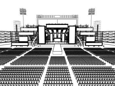 Concert stage design 3D model