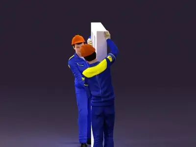 builders with window 1090 3D model