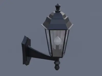 Sconce wall lamp Low-poly 3D model