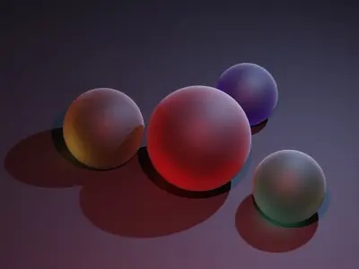 Colored Marbles 3D model