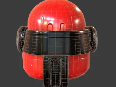 Gas mask helmet 3d model scifi Low-poly  Low-poly 3D model 365