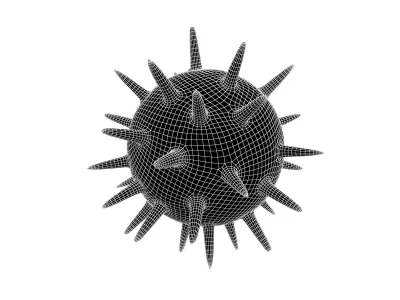Virus v3 001 Low-poly 3D model