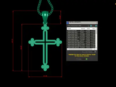 Cross Light Gold 4CP058 3DM STL 3D print model