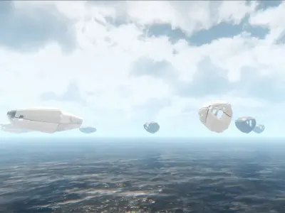 Invasion spaceships 3D model