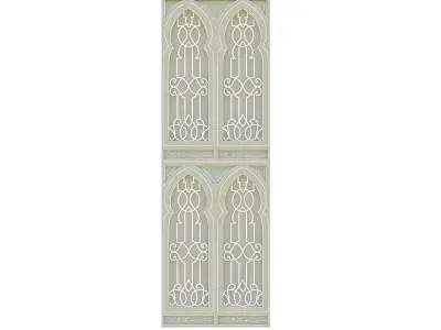 Mosque Window Low-poly 3D model