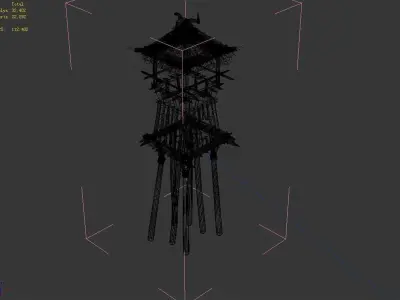 Game Desert - Building - Sentinel 01 3D model