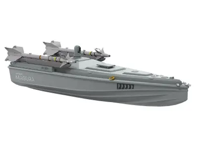 Magura Ukrainian Naval Drone Low-poly 3D model