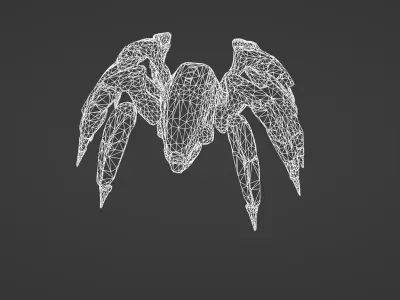 Futuristic Mechanical Spider Robot  3D model purchase