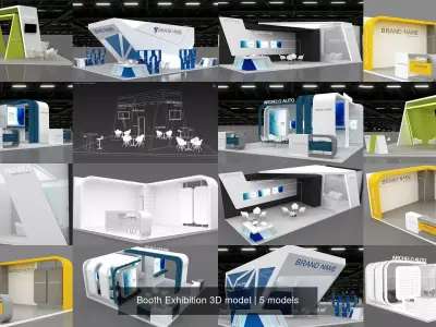 Booth Exhibition 3D model 3D Model Pack